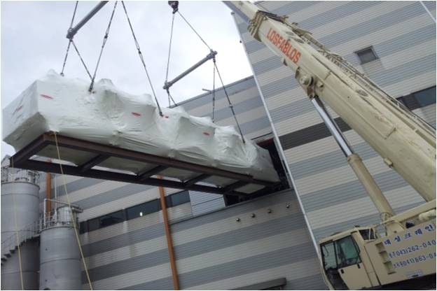 시공 사례-설비 반입 및 SET-UP