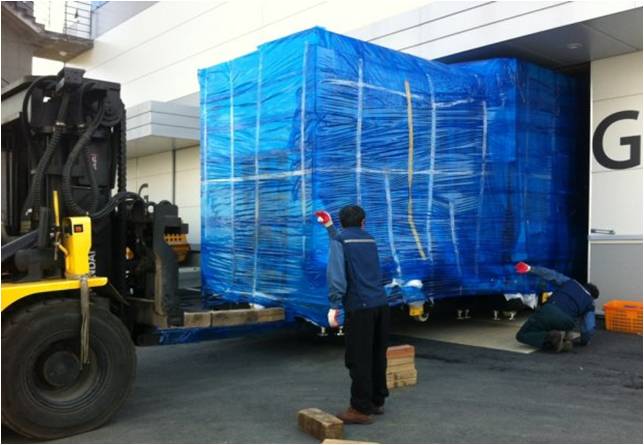 시공 사례-설비 반출 및 반입