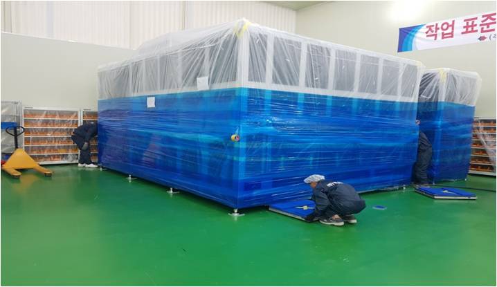 시공 사례-설비 반출 및 반입